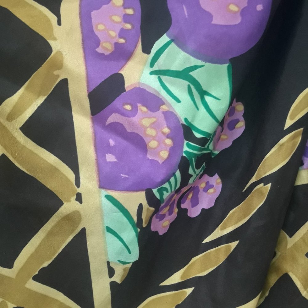 Silk Scarf Vintage Large Square Giorgio Beverly HillsColorful - Picture 5 of 10